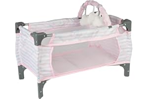 Adora Pink Deluxe Doll Pack-N-Play, Crib & Changing Table Set, Includes Storage Box, Holds Most Dolls up to 20' for Ages 3+