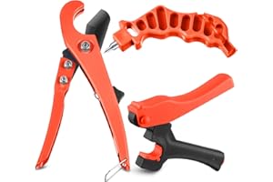 Feekoon Drip Irrigation Tubing Cutter Hole Punch Tool, Irrigation Sprinkler Hose Cutter, 2 in 1 Combination Drip Punch Tool for Garden PE Pipe 16 20mm (Orange)
