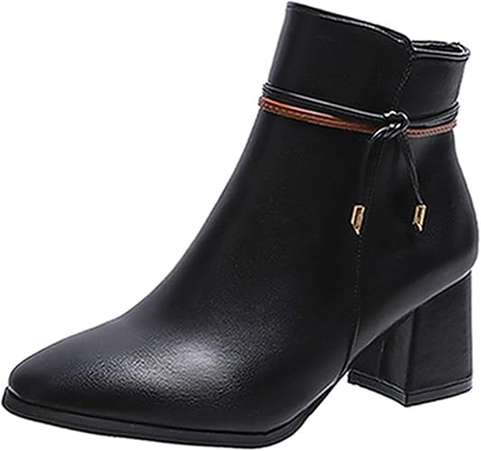 Amazon Aproom ショートブーツ ブーティ レディース チャンキーヒール ブーツ ヒール サイドジップ アンクルブーツ 5cm アップ マーティンブーツ 歩きやすい 秋 冬 靴 安定感 痛くない コスプレ オフィス Ol風 ベージュ 黒 Aproom ブーツ ブーティ