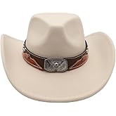 Western Cowboy Hat for Men Wide Brim Cowgirl Hat for Women Unisex Classic Cowboy Hats