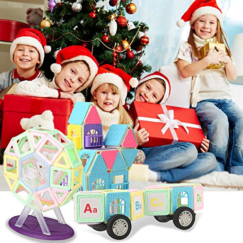 image for Suwayoo Magnetic Blocks-142 PCS Magnetic Tiles Building Blocks Toys, M