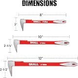 Shall 3-Piece Nail Puller Set 8 10 12 Inch Heavy Duty Crowbar High Carbon Steel view 2