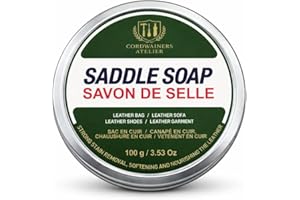 Cordwainers Atelier Leather Saddle Soap Cleaner 3.5 oz (100g) – Premium Leather Cleaner & Conditioner for Shoes, Boots, Bags,