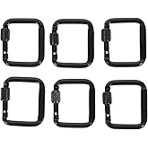 Toddmomy Outdoor Buckles Square Carabiners 1.98X1.57 Inch Metal Clip Keychains for Camping Hiking Pet Leash DIY Accessories