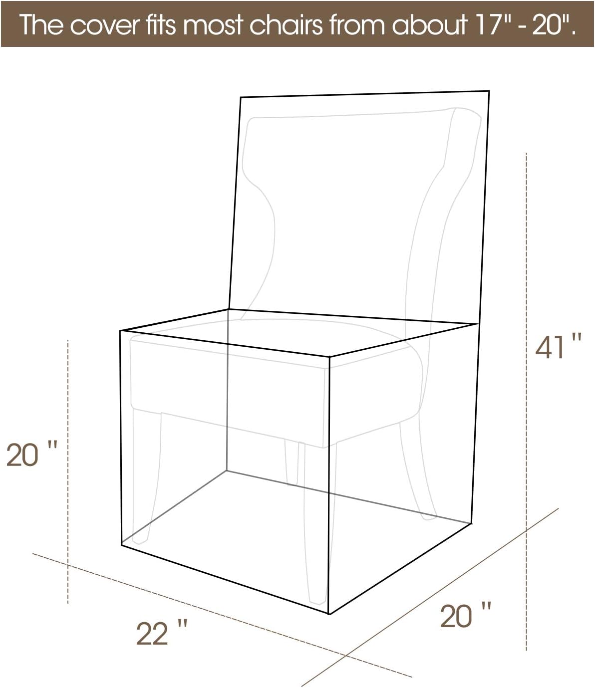 Zipcase 2 Packs All Cover in Plastic Dinning Chair Covers - Heavy Duty Clear Chair Protectors Keep Your Dinning Chair Away from Water Dust Paws and Claws: Furniture & Decor