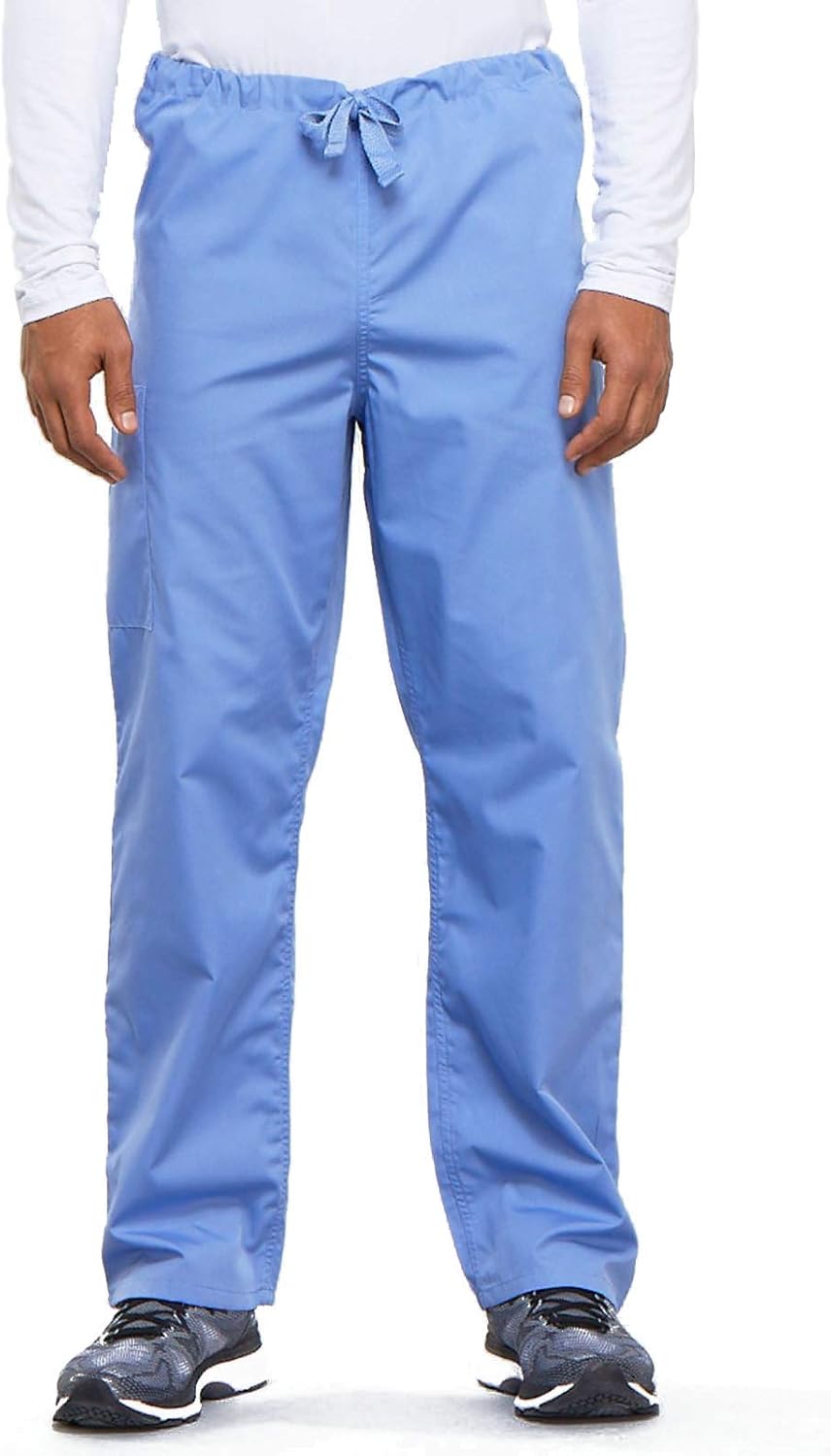 Cherokee Big and Tall Originals Unisex Drawstring Cargo Scrubs Pant, Ceil, XX-Large: Clothing