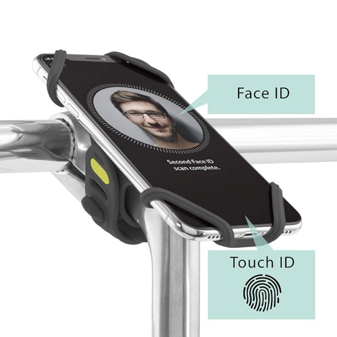Bone Collection Face ID kompatibel, Fahrrad Handyhalterung für den Vorbau Befestigung 4 - 6,5 Zoll Smartphones, Ultra leichte