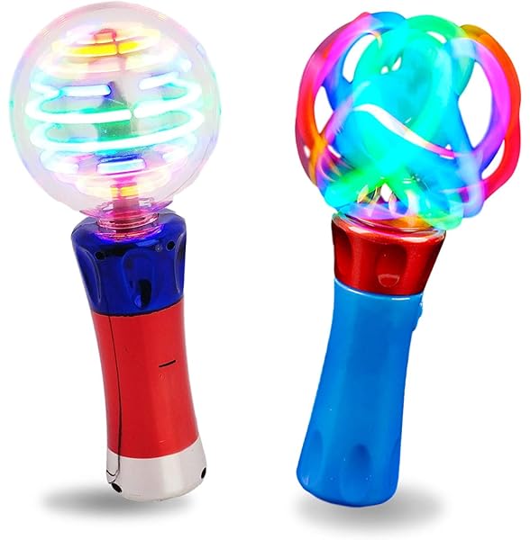 flashing panda meteor storm led changing pattern spinner wand