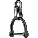 TISUR Swivel Titanium Key Chain Ring,Keyrings Carabiner Keychain | Lightweight Key Ring Attachment, Rotate Hold Multiple Keys