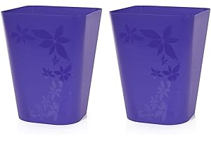 Mintra Home Trash Bins (Purple, 12 Liter (3 Gallon) - 2 Pack)