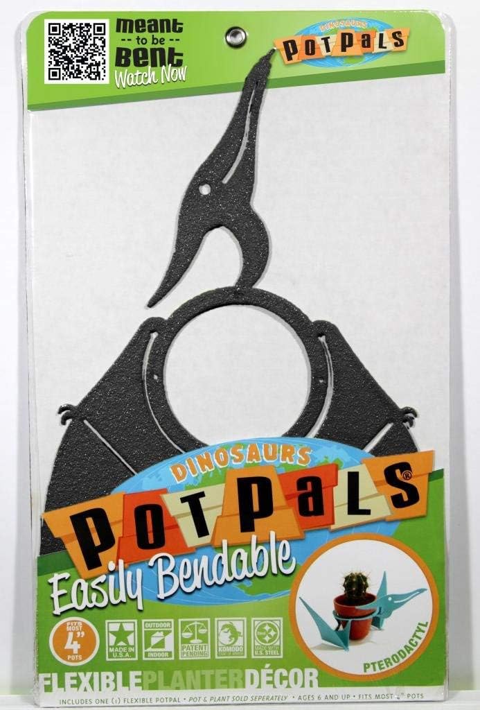 Pterodactyl DinoPals, Planter Décor Plant Stand, Black, for 4 inches Pot