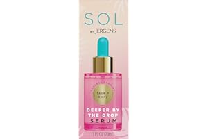 Jergens SOL Deeper by the Drop Self Tanning Drops, Tanning Water, Add to Lotions, Serums, and Oils for Custom Tan, for Year-Round Glow, 1 Fluid Ounce