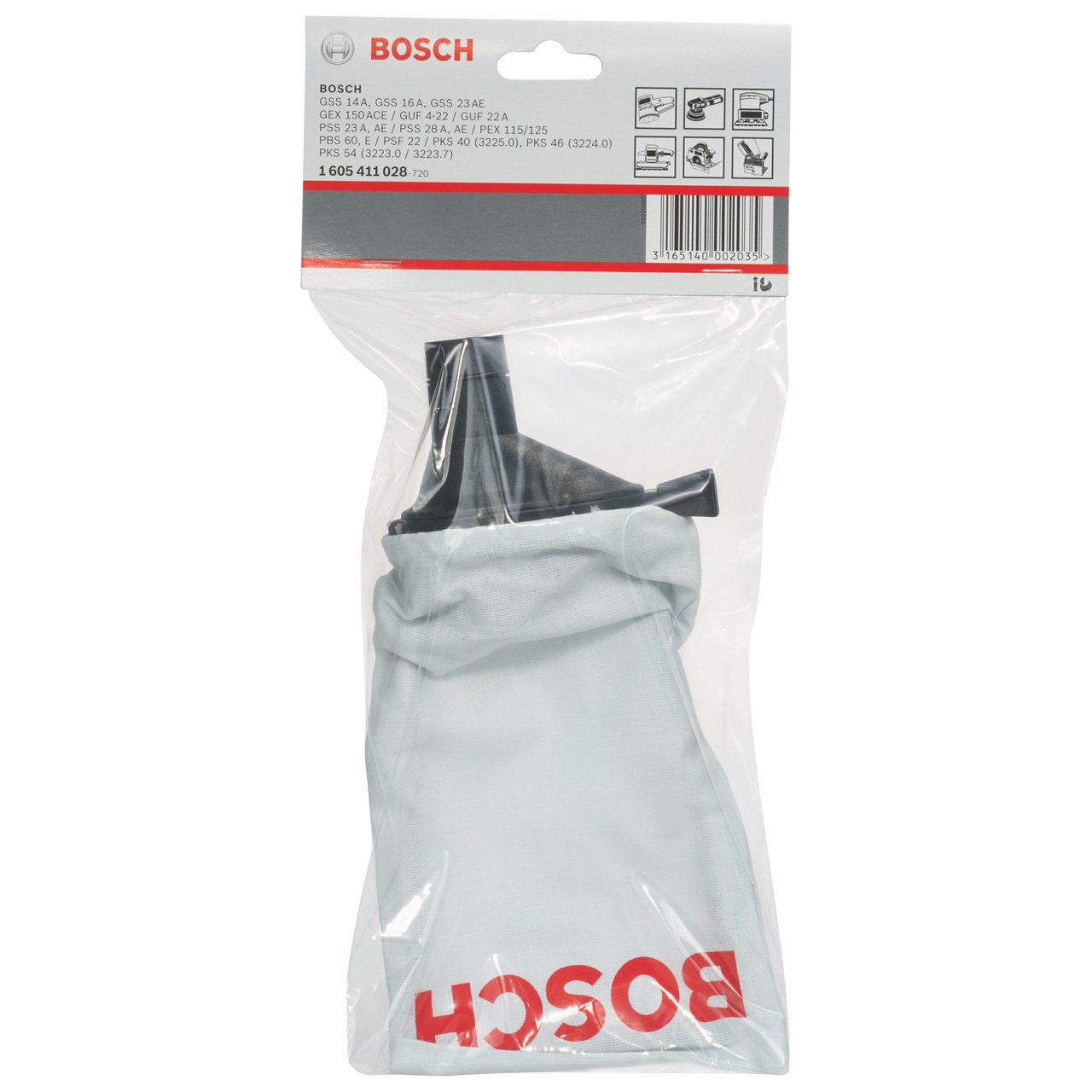 Bosch 1x Dust Bag (Accessories for Bosch Random Orbital Sanders, Orbital Sanders and Universal Routers)