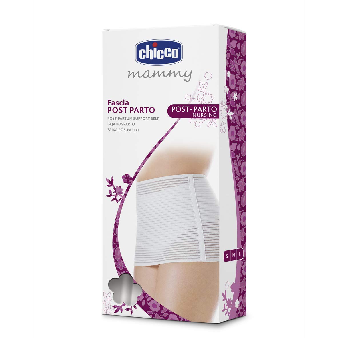 Chicco Women’s Faja Postparto Velcro Mammy pequeña Belly Band, White