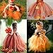 Supla 4 Colors Fall Autumn Tulle Rolls Orange Yellow Brown Tulle Fabric Ribbon Tulle Netting Rolls Spool - 6