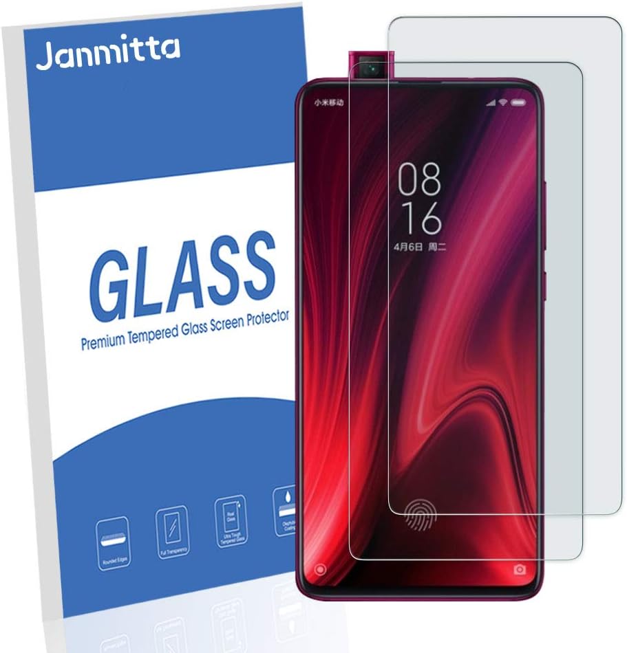 [2 Pack] Janmitta compatible Xiaomi Mi 9T Screen Protector, [Scratch Resistant][Anti-Fingerprint] Tempered Glass for…