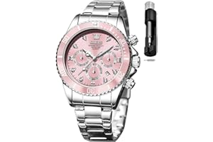 OLEVS Womens Watch Fashion Dress Diamond Female Watches for Ladies Analog Quartz Stainless Steel Waterproof Luminous Day Date Two Tone Wristwatch