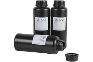 eTone 500ML Darkroom Chemical Storage Bottles,Film Photo Developing Processing Equipment, Black