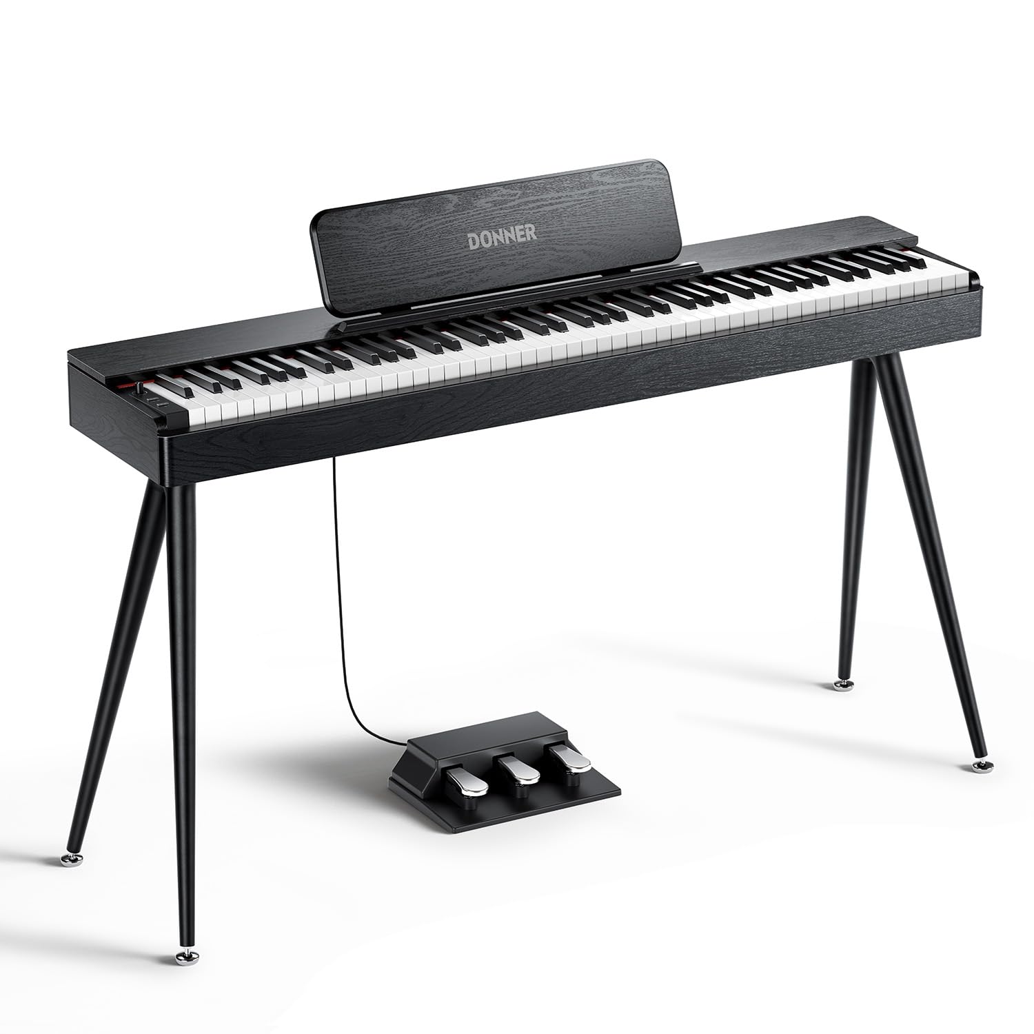 Photo 1 of Donner OURA S100 Digital Piano with 88 Key Graded Hammer Weighted Keyboard for Beginner, Full Size Electric Piano Keyboard with Bluetooth, 3 Original Demos, LOCAL OFF, 2×10 W, Piano Three Pedal, Black
