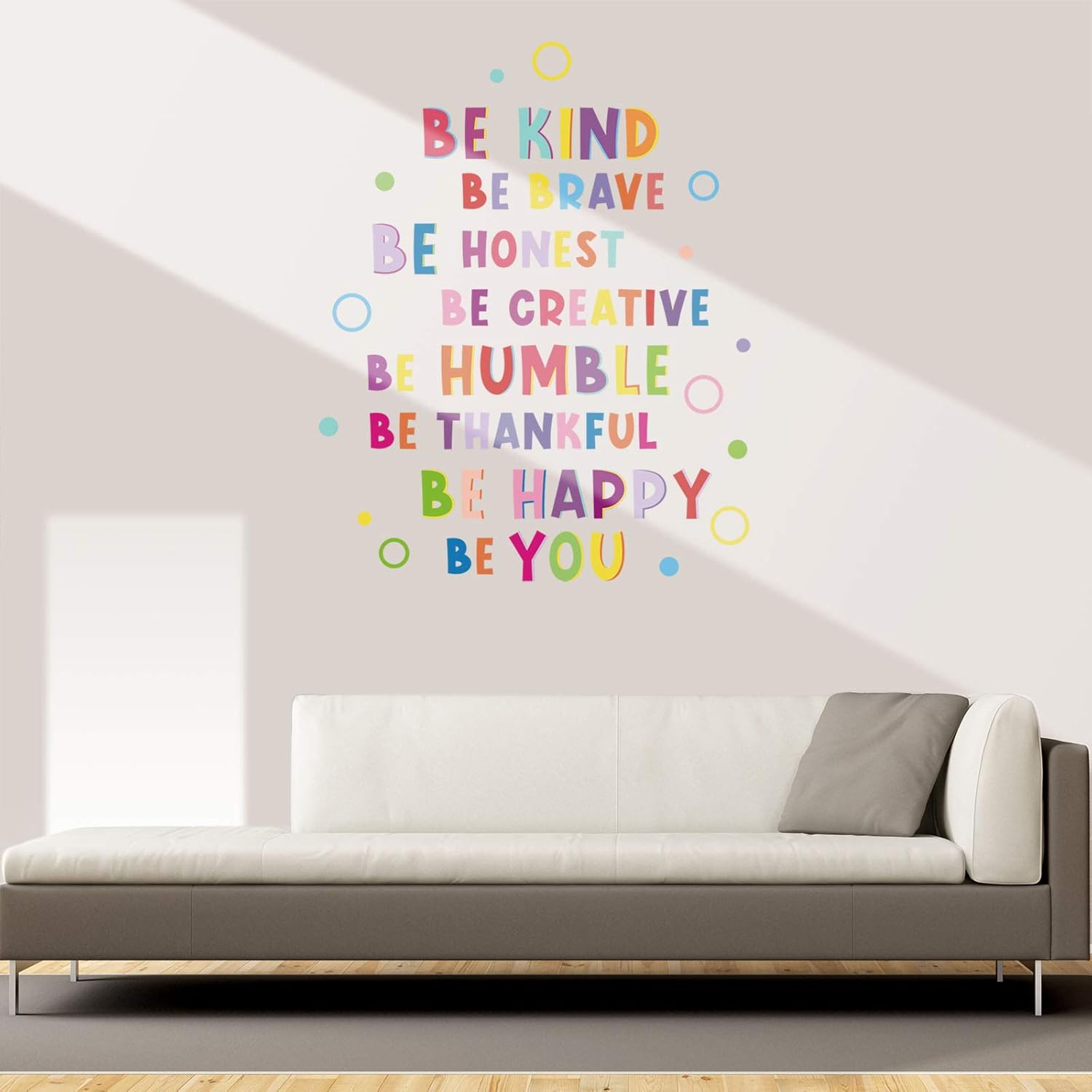 Colorful Inspirational Wall Decal Motivational Phrases Sticker Inspirational Lettering Quote Sticker Be Thankful, Be Brave - Image 5