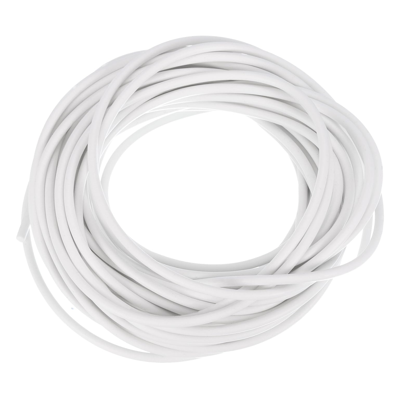 PATIKIL Silicone Foam Seal Strip, 10M(32.8Ft) 2.5mm(0.1") Dia Round High Density Solid Sponge Rubber Weather Stripping Cord for Sealing Gap Blocker Insulation, White