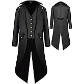 Boys Medieval Tailcoat Jacket Halloween Costumes, Gothic Steampunk Vintage Victorian Frock Uniform Coat