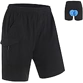 Ksmien Men's Mountain Bike Shorts 3D Padded MTB Bicycle Cycling Shorts Lightweight Loose-Fit
