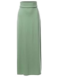 A2Y Basic Foldable High Waist Floor Length Maxi