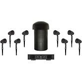 Sonance - Garden Series 8.1-Ch. Outdoor Speaker System with 2-Ch. Amplifier (8-Pack) - Dark Brown/Black