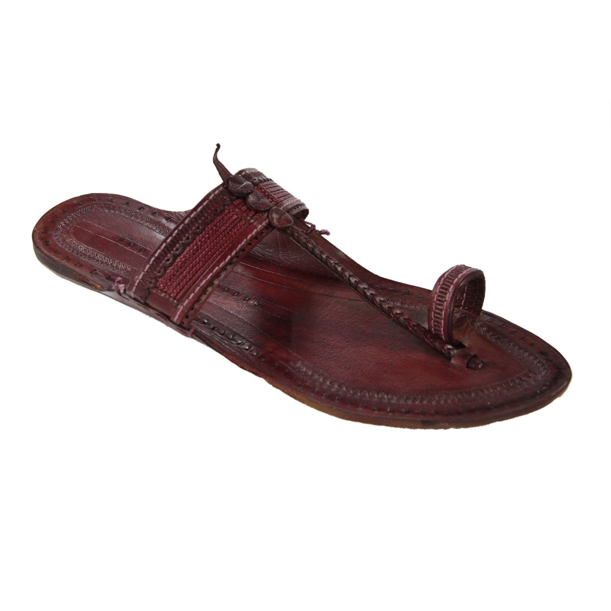 pink kolhapuri chappal