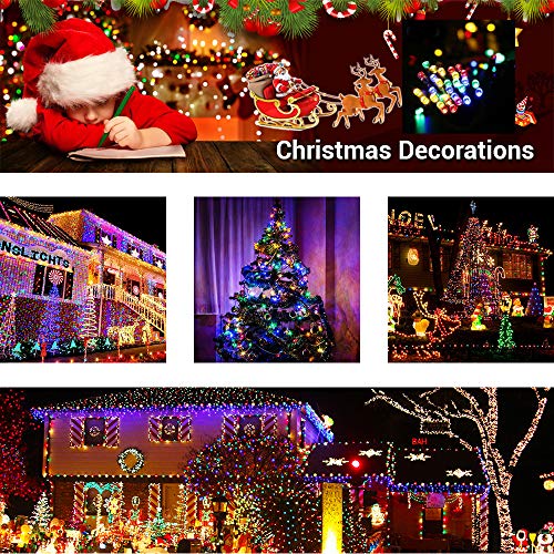 SOLARBABY Solar Christmas Lights,72ft 200 LED Outdoor Solar String Lights Waterproof Solar Power String Lights Outdoor Decoration Lighting for Christmas Wedding Holiday Party Xmas Tree, Multicolor