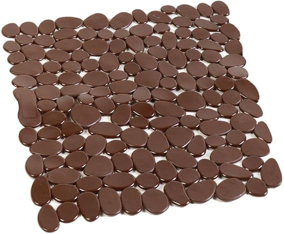 Braune Anti Rutsch Matte für die Dusche - Duscheinlage mit Saugnäpfen