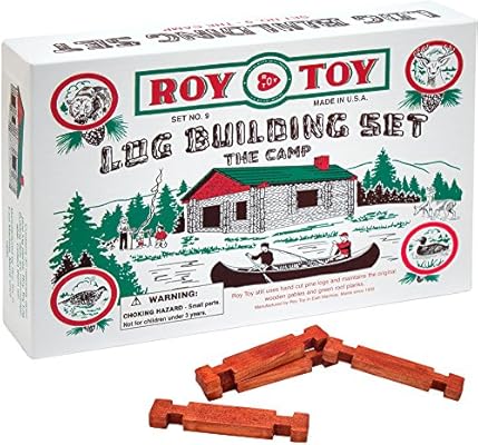 Roy Toy Miniature Log Cabin The Camp Set 9 By Amazon Co Uk