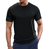 MIER Men's Workout T Shirts Dry Fit Short Sleeve Athletic Gym Running Lightweight Performance Tee Tops, Polyester, UPF 50+