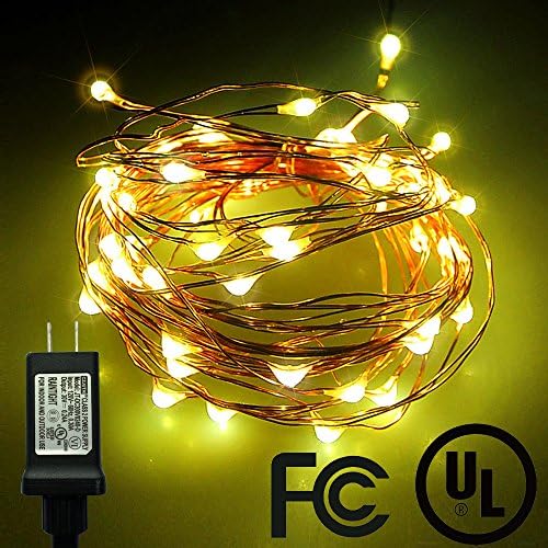 2 Pack 36ft Copper Solar Wire Micro Lights Total 200 LED Waterproof Starry String Lights for Home Garden Decoration BBQ Wedding Festival Party Valentine's Day (Warm White)