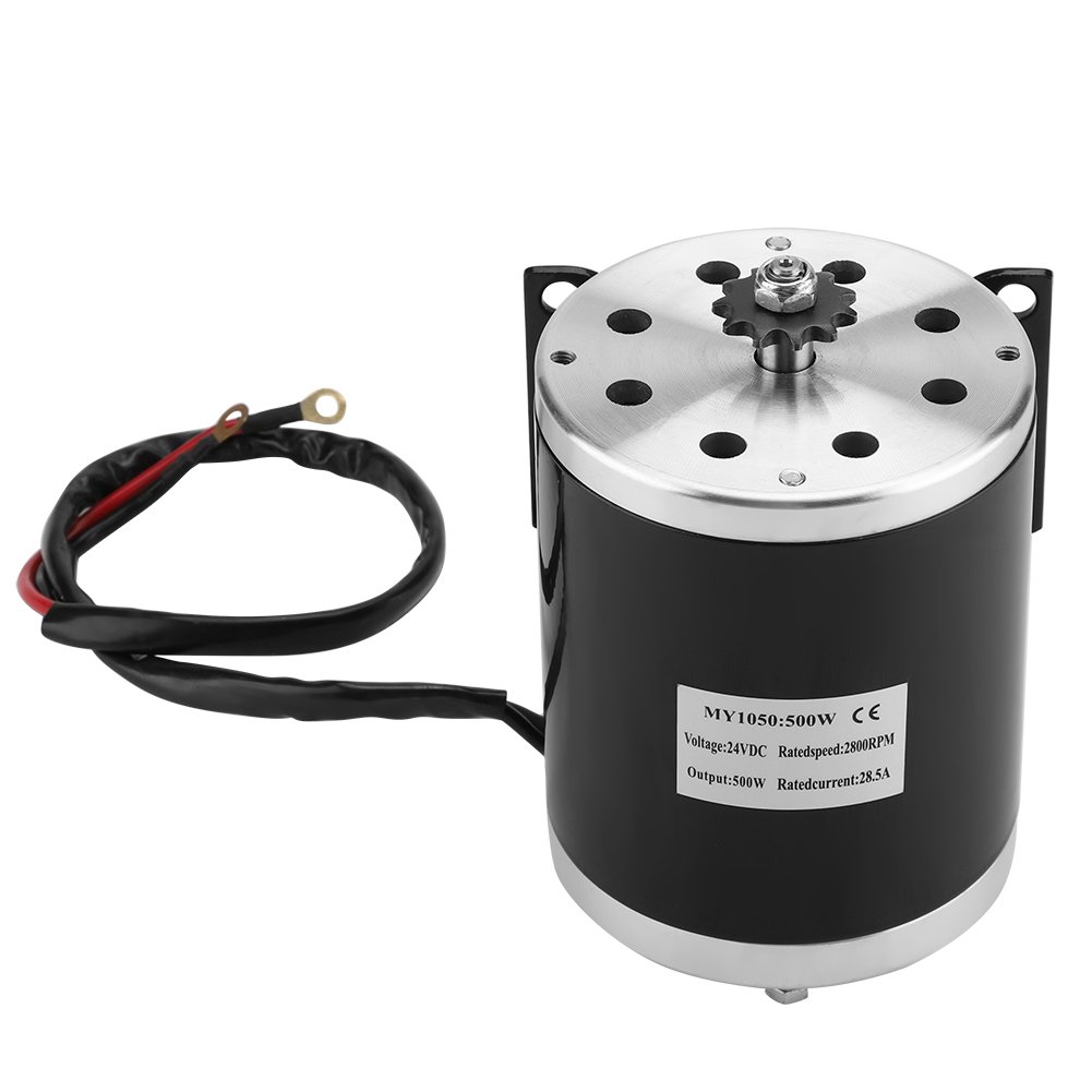 Electric Brushed Motor, 500W DC 24V Electric Motor for DIY Electric Scooter E Bike Go-kart