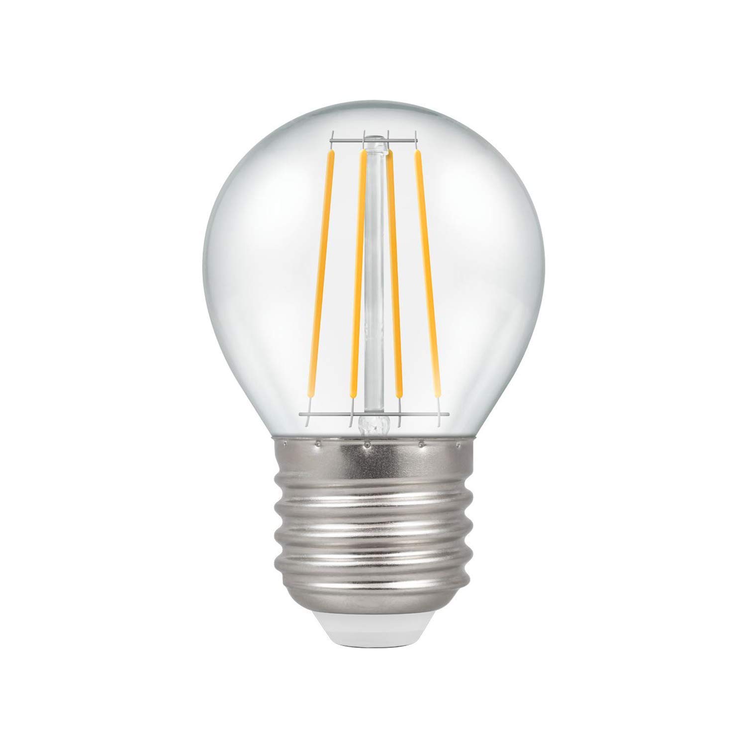 Crompton LED Dimmable Filament Golf Ball Light Bulb Clear 5W E27 ES 2700K Warm