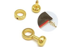 AROKIMI 2Pcs Brass Ball Studs Rivets O/D Ring for Leather Crossbody Purse Craft,Small