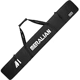 MERALIAN 170cm/185cm Ski Bag, Full Padded Single Ski Travel Bag | Fully Padded ski travel bag, Water-resistant shell, Adjustable Shoulder Strap.