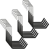 Acrux7 16 Pack Rafter Hooks Heavy Duty Rafter Hanger Vinyl Coated Large S Hooks for Hanging Ladder Bike Hangers Garage Storage Organizer (Black)