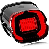NTHREEAUTO Smoked LED Strobe Brake Tail Light Rear Taillight Compatible with Harley Dyna Road King Electra Glide Sportster Heritage Softail Fatboy Touring