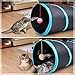 Creaker 4 Way Cat Tunnel Collapsible Pet Play Tunnel Tube Toy with a Bell Toy & a Soft Ball Toy for Cat, Puppy, Kitty, Kitten, Rabbit