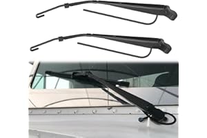 ONYUOKU 2 Pack Windshield Wiper Arm for peterbilt 379 1990-2007, LH and RH Wiper Arms Replace 602511 R236002, Black, 17.24in Length