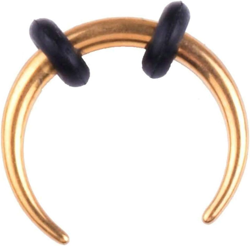 1Pcs Women's Nose Rings C Shape Body Piercing Jewelry Stainless Steel Fake Nose Ring Faux Non Pierced Clip On Nose Ring