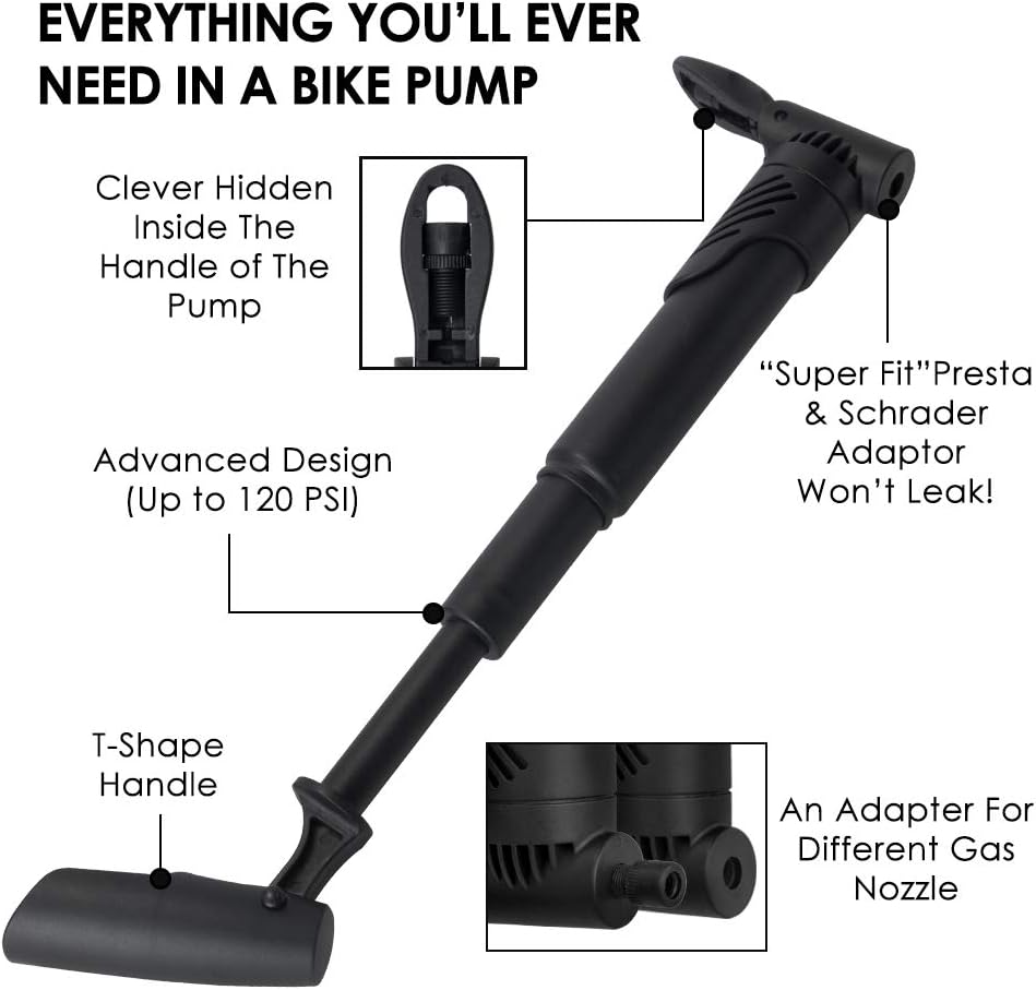 WOTOW Bike Tyre Repair Kit, Waterproof Frame Triangle Bag & Mini Bike Pump & 11 in 1 Multi-Function Bicycle Tyre Lever & Self Adhesive Tube Patch Portable Repair Cycling Tool Set for Road Mountain BMX : Sports & Outdoors