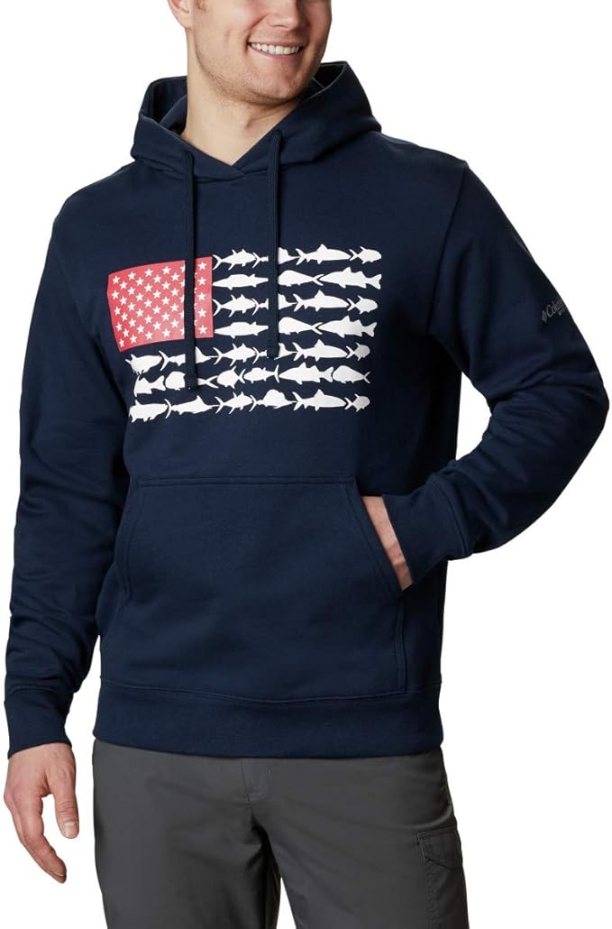 Columbia men's pfg fish flag hoodie Clearance