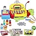 Toy Cash Register For Kids - Pretend Supermarket Toy for Boys or Girls - Cashier Toy with Working Mic, Scanner & Calculator - Play Money Cash and Coins and more. BONUS: Toy Wallet
