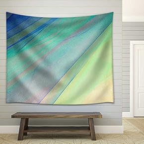 Colorful Tulle on Satin Fabric Background - Fabric Wall Tapestry Home Decor - 51x60 inches