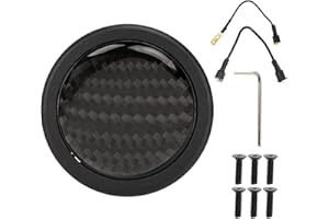 aqxreight Steering Wheel Horn Button,Carbon Fiber Car Horn Push Button Kit for 6 for Steering Wheel Auto Car Modified Parts