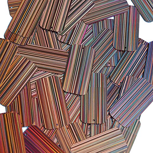 Sequin Rectangle Long Salmon Pink 1.5 inch Couture Loose Paillettes. City Lights Reflective Metallic Made in USA.